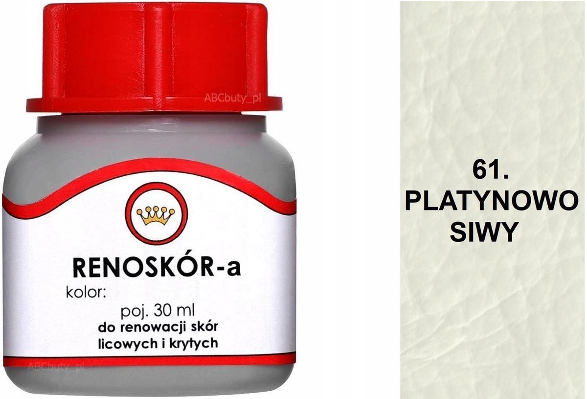 G10-01 PLATYNOWO-SIWY 61 RENOSKÓR FARBA DO BUTÓW WILBRA DO SKÓRY LIC LAKIER
