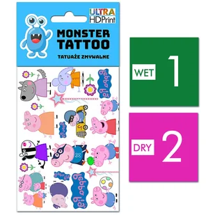 TATUAŻE ZMYWALNE DLA DZIECI PEPPA PIG WZORY ORYGINALNE - Zabawki kreatywne - miniaturka - grafika 1