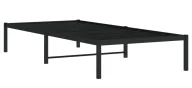 Łóżka - Czarne metalowe łóżko pojedyncze 100x200 cm - Tresto - miniaturka - grafika 1