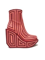 Botki damskie - United Nude Botki Wa Bootie Hi 1087983182 Czerwony - miniaturka - grafika 1