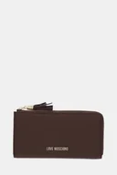 Portfele - Love Moschino portfel damski kolor brązowy JC5690PP0NKD0313 - miniaturka - grafika 1