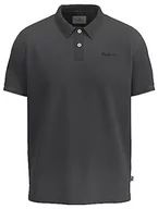 Koszulki męskie - Pepe Jeans Oliver Gd męska koszulka polo, Czarny (sprany w czarny), L - miniaturka - grafika 1