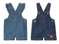 Spodenki dla niemowląt - Lupilu Spodnie ogrodniczki niemowlęce z biobawełny - miniaturka - grafika 1