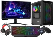 Zestawy komputerowe - Gaming Set Ryzen 7 5700G 32GB RX VEGA SSD 1TB WiFi Win 11 LCD 24" 180Hz VI2596 - miniaturka - grafika 1