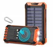 Powerbanki - Powerbank Ładowarka Panel Solarny Indukcyjny 30000mAh 6xUSB Latarka 2x Led - miniaturka - grafika 1