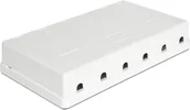 Pozostałe akcesoria sieciowe - Delock Puszka naścienna, Keystone, 6 portów 86227 - miniaturka - grafika 1