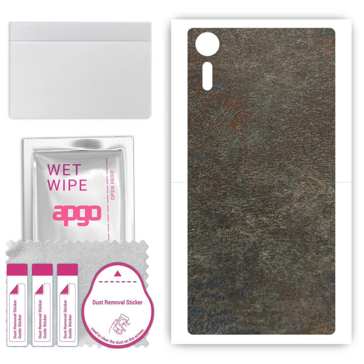 Folia naklejka skórka strukturalna na TYŁ do Sony Xperia XZs - Kamień Księżycowy - apgo SKINS