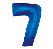 Balony i akcesoria - GoDan Balon foliowy cyfra 7, 34", niebieska FG-C85N7 - miniaturka - grafika 1