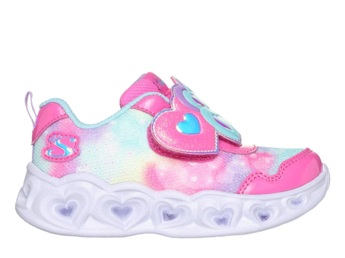 Buty dziecięce Skechers 302693NPKTQ HEART LIGHTS LOVIN REFLECTION Różowe