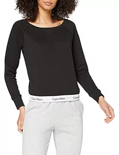 Bluzy damskie - Calvin Klein Damska bluza z długim rękawem, czarny (black 001), XS - grafika 1