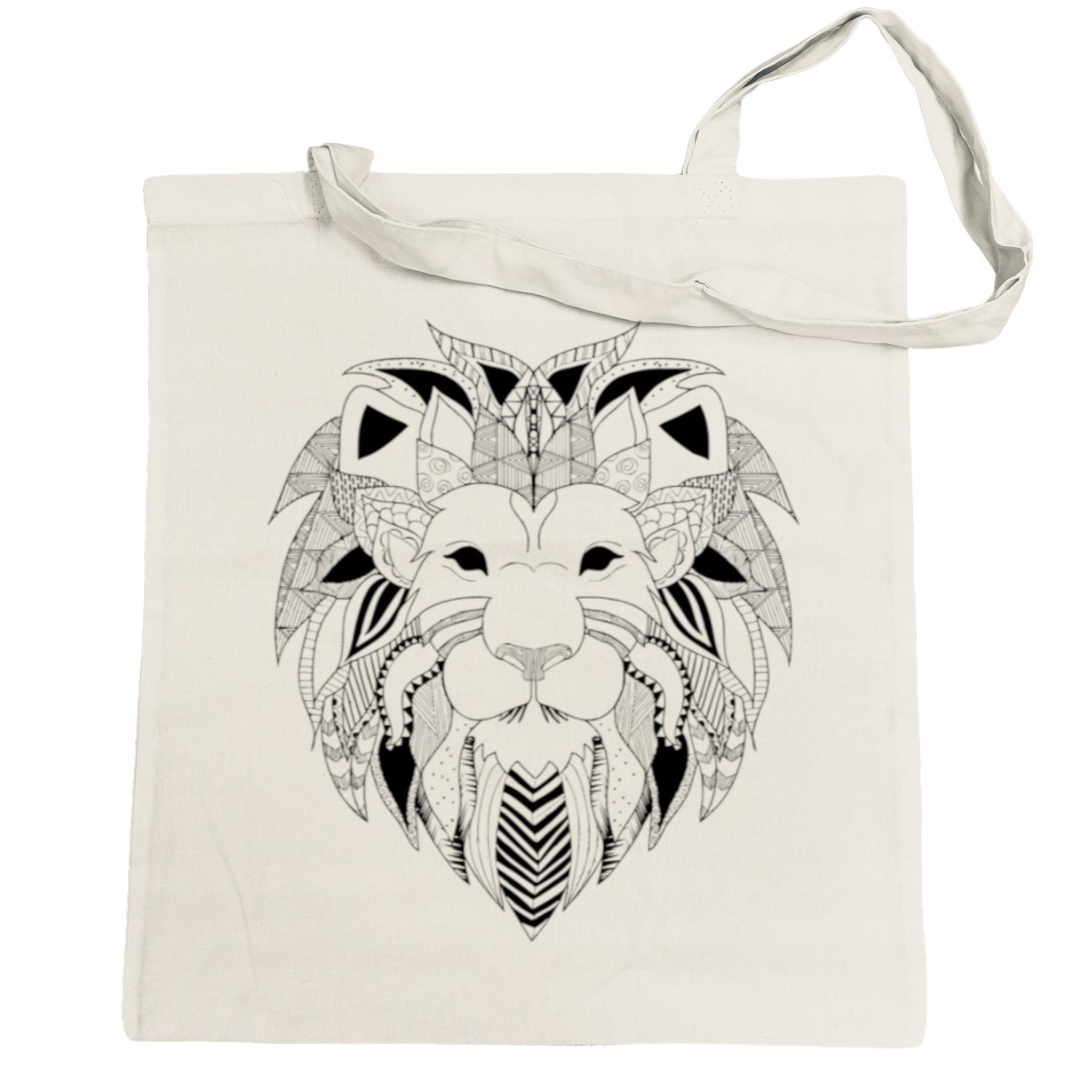 Torba na zakupy nadruk głowa Lew