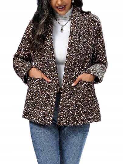 SHEIN KURTKA DAMSKA W KWIATY PIKOWANA BASIC 38 ŁMI