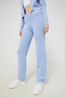Spodnie damskie - Juicy Couture spodnie dresowe damskie kolor niebieski gładkie - grafika 1