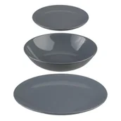Serwisy obiadowe - Serwis obiadowy na 6 osób COLORAMA z porcelany szary 154520C - miniaturka - grafika 1