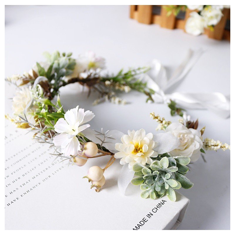 Wianek Opaska Wianuszek Kwiaty Boho W111