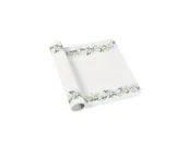 Obrusy i serwetki - PAW Bieżnik z Airlaid Biały w kwiatki 40cm x 5m - miniaturka - grafika 1