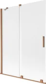 Parawany nawannowe - Mexen Velar parawan nawannowy 2-skrzydłowy rozsuwany 130 x 150 cm, szron, miedź szczotkowana - 896-130-000-31-65 - miniaturka - grafika 1