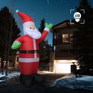 vidaXL Dmuchany Święty Mikołaj z LED, IP44, 600 cm, XXL - Oświetlenie świąteczne - miniaturka - grafika 9