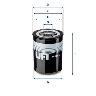 Filtr oleju UFI Filtry 23.274.00 - Filtry oleju - miniaturka - grafika 1
