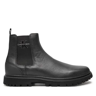 Sztyblety Calvin Klein Jeans Eva Mid Chelsea Boot Lth YM0YM00750 Czarny - Botki męskie - miniaturka - grafika 1