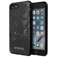 Etui i futerały do telefonów - Guess GUHI8PCUMABK iPhone 7/8 czarny/black Marble GUE455BLK - miniaturka - grafika 1