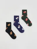 Skarpetki dla dzieci - Reserved - Skarpetki 3 pack - czarny - miniaturka - grafika 1