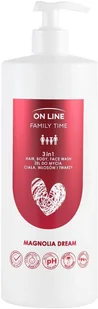 ON LINE Family Time Żel do mycia ciała ,włosów i twarzy 3w1 - Magnolia Dream 850 ml - Kosmetyki do kąpieli - miniaturka - grafika 1
