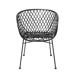 Bloomingville Krzesło Rattanowe czarne 82041305 - Krzesła - miniaturka - grafika 1