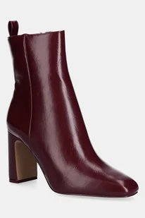 Steve Madden botki Adelisa kolor bordowy na słupku 11002626 - Botki damskie - miniaturka - grafika 1