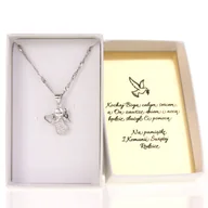 Biżuteria dla dzieci - Srebrny Naszyjnik Aniołek Komunia Chrzest Grawer - miniaturka - grafika 1