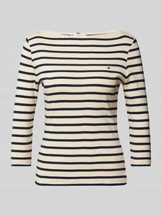 Bluzka o kroju slim fit z rękawem o dł. 3/4 - Bluzki damskie - miniaturka - grafika 1