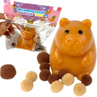 Zabawki sensoryczne - Gniotek Mochi Słodka Kapibara Squishy 6X4Cm - miniaturka - grafika 1