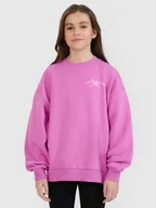 Bluzy dla dziewczynek - 4F Bluza dresowa nierozpinana bez kaptura dziewczęca - różowa 164 (13-14 lat) - miniaturka - grafika 1