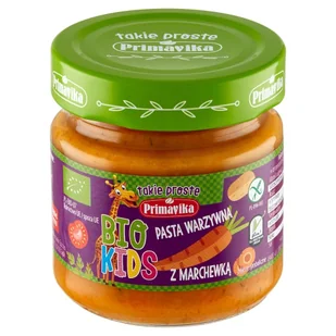 PRIMAECO (przetwory i pasty vege) PASTA WARZYWNA Z MARCHEWKĄ BEZGLUTENOWA BIO 160 g - PRIMAVIKA (BIO KIDS) - Pasty warzywne - miniaturka - grafika 1