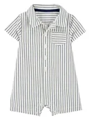 Pajacyki dla niemowląt - carter's Kombinezon w kolorze biało-szarym - miniaturka - grafika 1