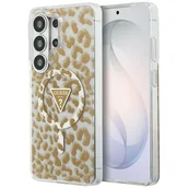 Etui i futerały do telefonów - Etui Guess IML Leopard Print Triangle MagSafe do Samsung Galaxy S26 Ultra brązowy - miniaturka - grafika 1