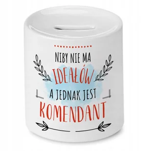 Skarbonka Dla Komendanta na Urodziny na Prezent z Nadrukiem ze Zdjęciem + Opakowanie na prezent (wzór 01) - Skarbonki - miniaturka - grafika 1