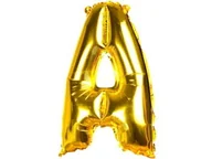 Balony i akcesoria - [d0332] Balon foliowy złoty literka A - miniaturka - grafika 1