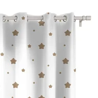 Firany i zasłony dla dzieci - Zasłona dla dzieci BUNNY BLISS wzór D249 | gwiezdne zajączki 150 x 300 cm tkanina zaciemniająca - miniaturka - grafika 1