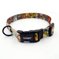 Obroże dla psów - Obroża dla Psa Forest Treasures Regulowana 2,5 cm dla średnich i większych psów, czarne okucia-L 34-44 cm - miniaturka - grafika 1