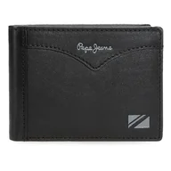 Portfele - Pepe Jeans Kurtka Poziomy portfel z portmonetką Czarny 11x8x1 cm Skóra by Joumma Bags, Czarny (Black), Talla única, Poziomy portfel z portfelem - miniaturka - grafika 1