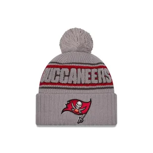 New Era Tampa Bay Buccaneers NFL 2024 Sideline Sport Knit Szary Czapka z Pomponem - One-Size - Czapki damskie - miniaturka - grafika 1