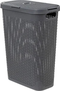 Wysoki kosz na pranie z plastiku, 40 l - Kosze na bieliznę - miniaturka - grafika 1