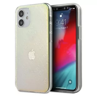 Guess Etui 3D Pattern Collection Hardcase do iPhone 12 mini opalowe GUHCP12S3D4GIRBL - Etui i futerały do telefonów - miniaturka - grafika 2