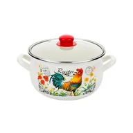 Garnki - Garnek emaliowany Pyza Kogucik z pokrywką 18 cm 2,9 l - miniaturka - grafika 1