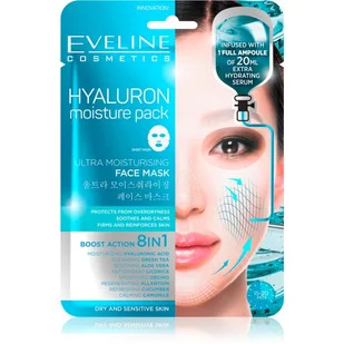 Eveline Cosmetics Cosmetics Hyaluron Moisture Pack nawilżająca maseczka - Maseczki do twarzy - miniaturka - grafika 1