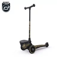 Hulajnogi - Scootandride, Highwaykick 2 Lifestyle, Hulajnoga trójkołowa, balansowa z zamykanym schowkiem 2+ Black & Gold, Edycja Limitowana - miniaturka - grafika 1