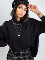 Bluzy damskie - Czarna bluza Twist-S/M - miniaturka - grafika 1