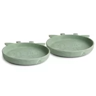 Miseczki i talerzyki dla dzieci - Nuuroo - 2 Talerzyki Silikonowe Giraf Light Green - miniaturka - grafika 1