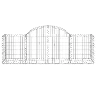vidaXL Kosze gabionowe, 8 szt., 200x50x60/80 cm, galwanizowane żelazo - Ogrodzenia - miniaturka - grafika 5
